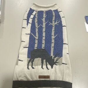 Eddie Bauer Pet Sweater Dog blue deer High-Cut Tummy Size XL